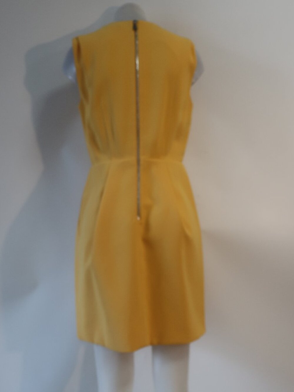 Authentic Louis Vuitton (Item-779 Marigold Yellow Sleeveless Pleat Dress 40 US/8 - Picture 11 of 16
